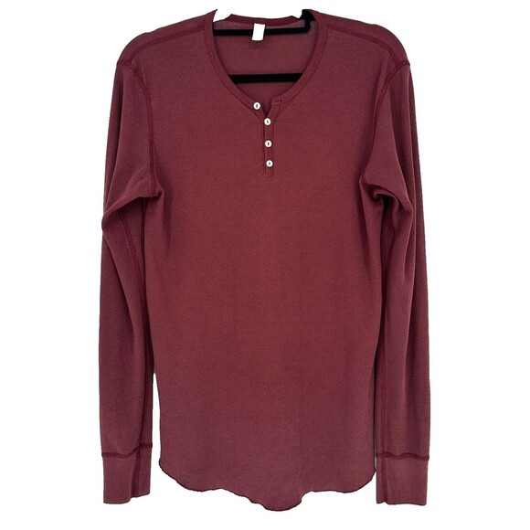 American Apparel Dexter Morgan Kill TV Shirt Mens Large Burgundy Thermal Henley - Picture 1 of 9